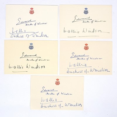 Lot 441 - Five autographs of The Duke and Duchess of...