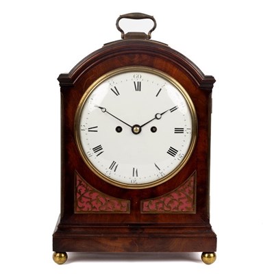 Lot 461 - A Regency mahogany bracket clock circa 1800,...