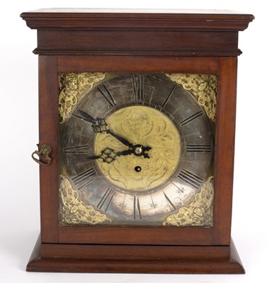 Lot 465 - A mahogany cased clock, the square dial with...