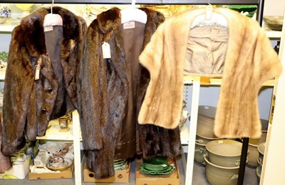 Lot 491 - Two ladies fur coats, one labelled Hickleys...