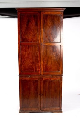 Lot 518 - A Victorian mahogany cupboard with brushing...