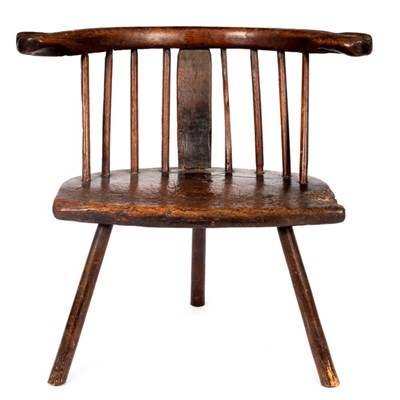 Lot 529 - An 18th Century Welsh primitive chair, with...