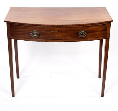 Lot 596 - A Regency mahogany bowfront side table fitted...