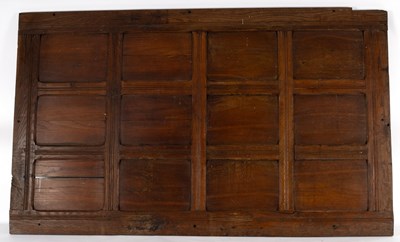 Lot 637 - An oak twelve section panel, 177cm x 107cm