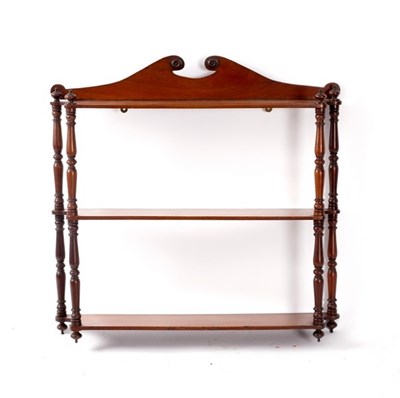 Lot 648 - A set of Victorian mahogany wall shelves with...