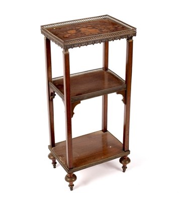 Lot 677 - A Louis XVI style étagère, the rectangular top...