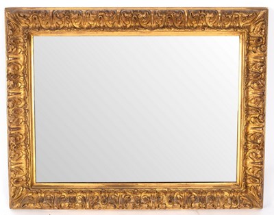 Lot 688 - A Victorian gilt framed mirror with repeating...