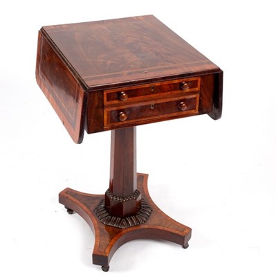 Lot 698 - A George IV mahogany and crossbanded Pembroke...