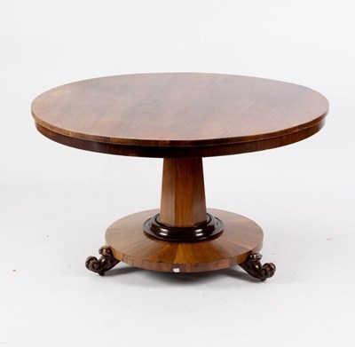 Lot 709 - A William IV rosewood breakfast table on...