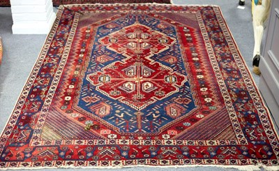 Lot 761 - A Hamadan rug with central floral pole...