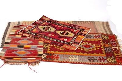 Lot 771 - Four kelim rugs, the largest 218cm x 110cm