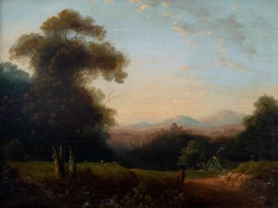 Lot 810 - Follower of John Rathbone/Landscape with...