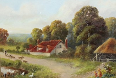 Lot 859 - J H Lewis/Landscapes/a pair/oil on board,...