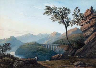 Lot 980 - John Varley OWS (British 1778-1842)/A Mountain...