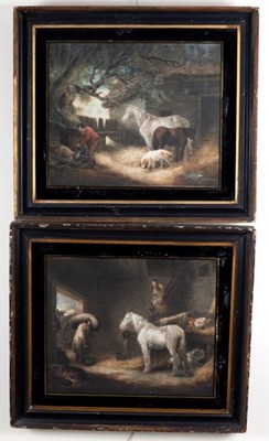 Lot 1057 - After George Morland/Stable Scene/Farmyard...