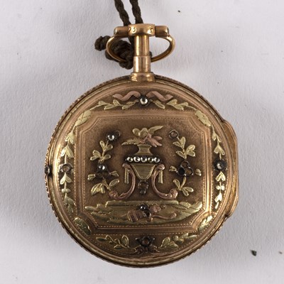 Lot 10 - A French gold verge pocket watch, by Isaac...