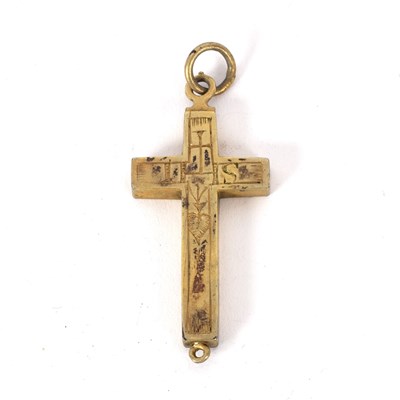 Lot 36 - A pendant cross, French or English, circa 1700,...