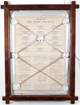 Lot 42 - The Rules of the Eton Society, printed by...