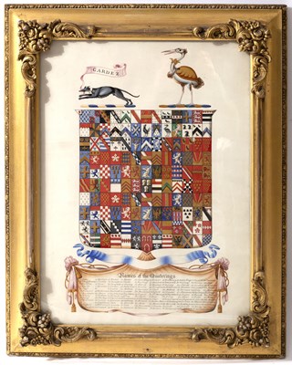 Lot 59 - A second-half 19th Century achievement of arms...
