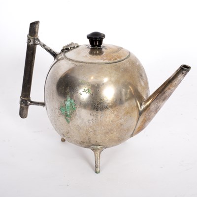 Lot 103 - A Victorian electroplated teapot, designed by...