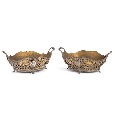 Lot 107 - A pair of Dutch baskets, circa 1890, struck...