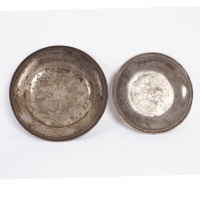 Lot 116 - Two French silver saucer dishes, circa 1807,...