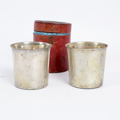 Lot 149 - Two Dutch silver beakers, circa 1810 of...