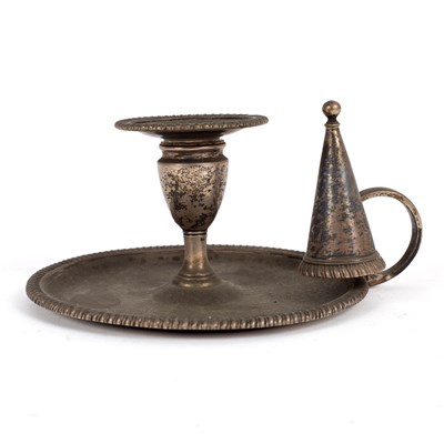 Lot 168 - A George III chamber silver candlestick,...