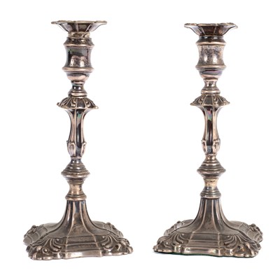 Lot 171 - A pair of mid 18th Century style silver...