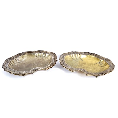 Lot 173 - Lot Withdrawn - Two matching silver dishes,...