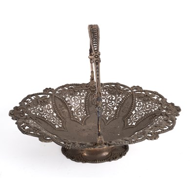 Lot 174 - A Victorian silver cake basket, Martin Hall &...