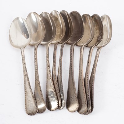 Lot 209 - Four silver tablespoons, Sarah & John Blake,...