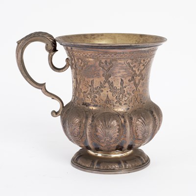 Lot 242 - An Irish silver mug, John Neville, Dublin 1833,...