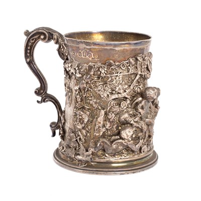 Lot 246 - A Victorian Britannia silver mug, R. Garrard,...