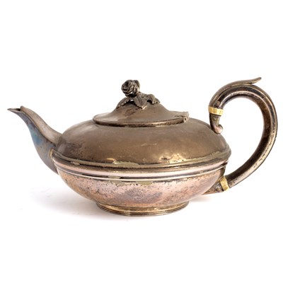 Lot 253 - A Victorian silver teapot, Charles Fox, London...