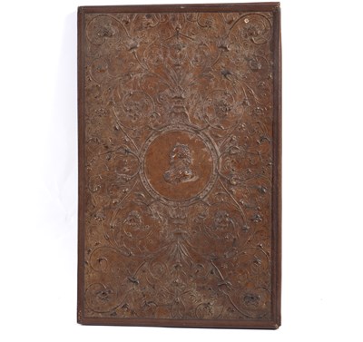 Lot 270 - A Victorian embossed leather folio cover,...