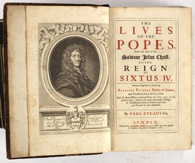 Lot 343 - Rycaut (Paul) The Lives of the Popes, 1685....