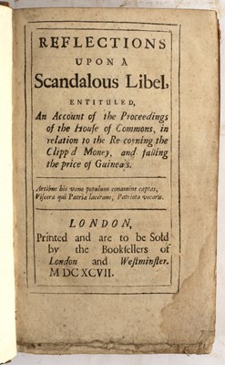 Lot 345 - Tracts. Reflections upon a Scandalous Libel,...