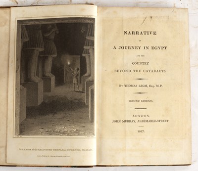 Lot 360 - Legh (Thomas) Narrative of a Journey in Egypt,...