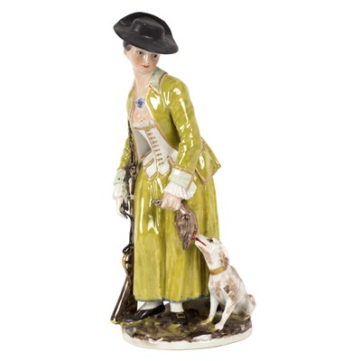 Lot 443 - A Zurich figure of a huntress, circa 1770,...