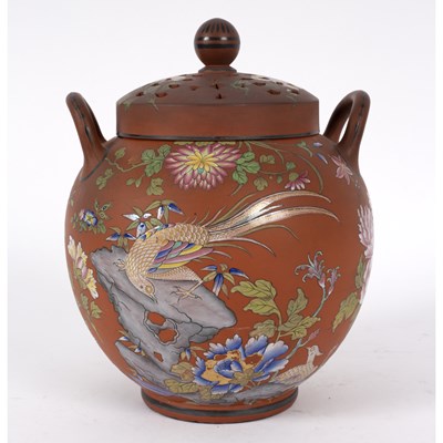 Lot 452 - A Wedgwood 'Rosso Antico' potpourri urn and...