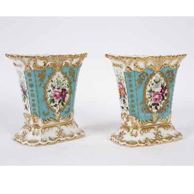 Lot 460 - A pair of Paris porcelain vases, circa 1850,...