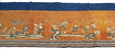 Lot 515 - A Chinese embroidered altar cloth, 19th...