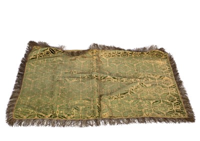 Lot 536 - A fragment of green voided velvet, Italian...