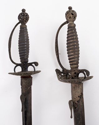 Lot 561 - A George III sword with wire bound grip and...