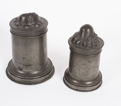 Lot 595 - Two 19th Century heavy pewter moulds, for...