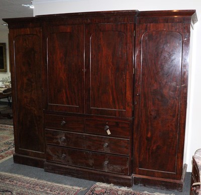 Lot 655 - A Victorian mahogany wardrobe, circa 1860,...