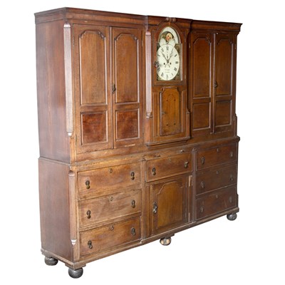 Lot 659 - A George III oak housekeeper's cupboard...