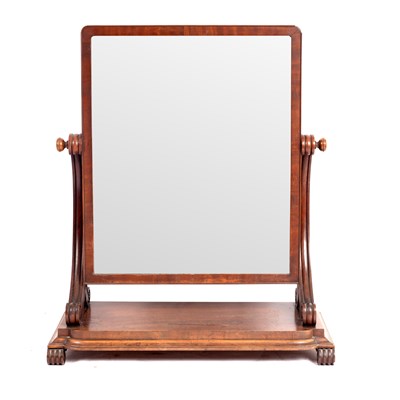 Lot 660 - A William IV dressing table mirror with...