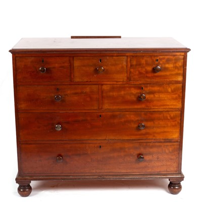 Lot 661 - A William IV mahogany chest of five short over...